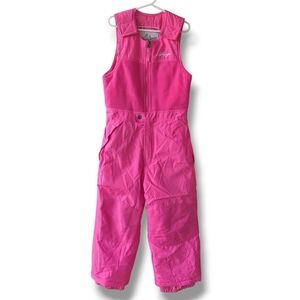 Snozu Girls Pink Ski Winter Overalls Bibs Snow Pants Zip Pockets Size 6